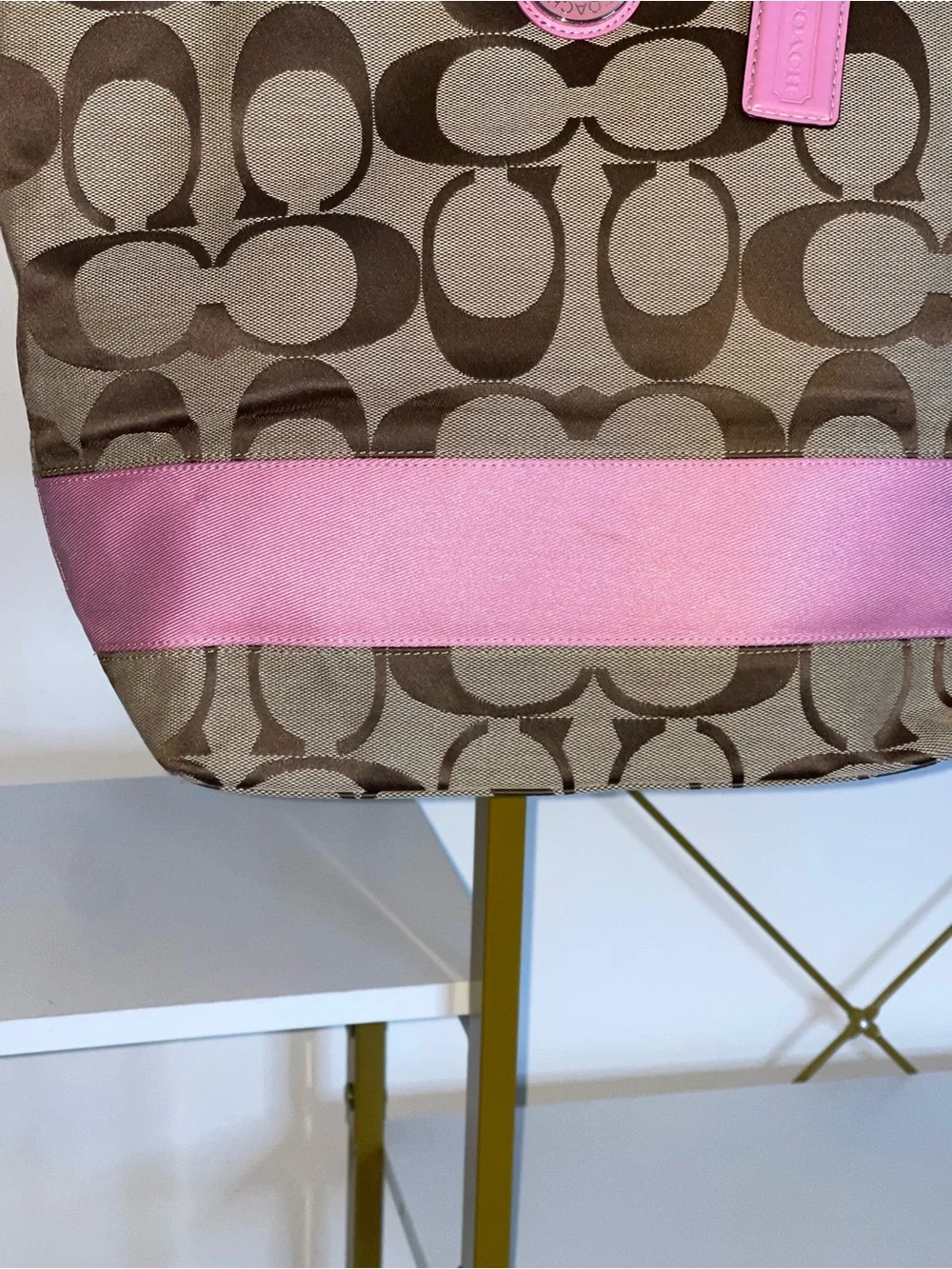 Coach Vintage Pink Signature Tote